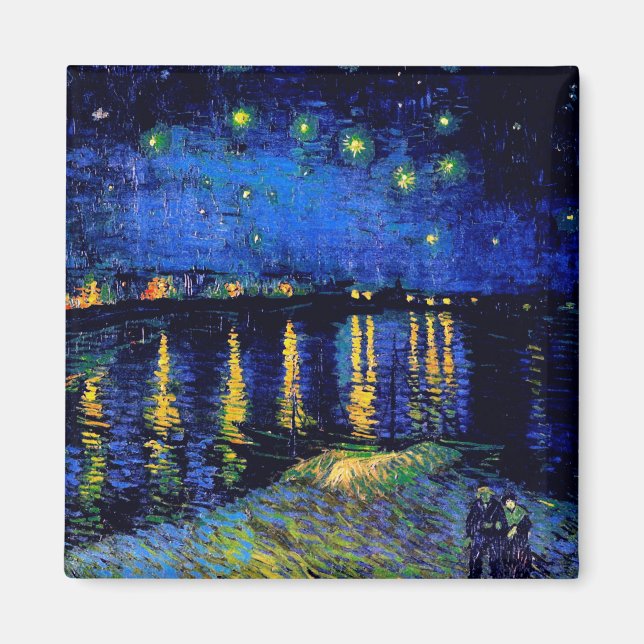 Imã Van Gogh Starry Night Over Rhone (F474) Fine Art (Frente)
