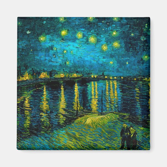 Imã Van Gogh Starry Night Over the Rhône (Frente)