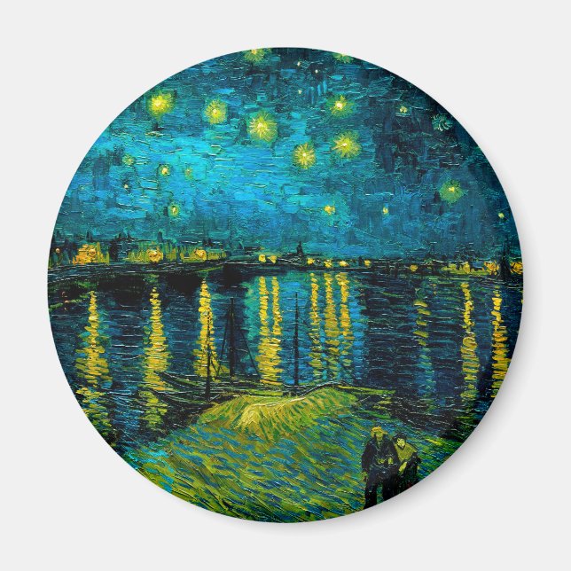 Imã Van Gogh Starry Night Over the Rhône (Frente)