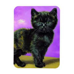 Ímã Van Gogh Style Cat