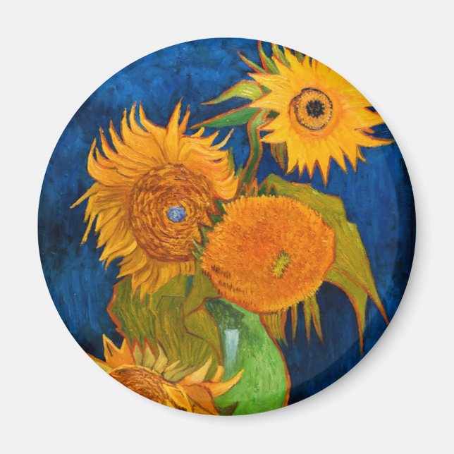 Imã Van Gogh Sunflower (Frente)