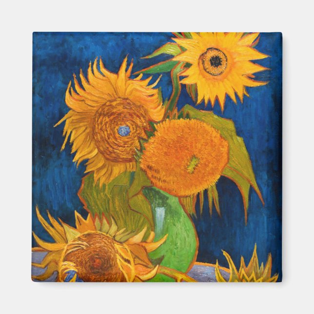 Imã Van Gogh Sunflower (Frente)