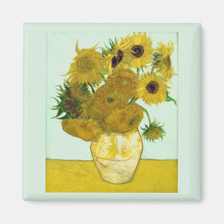 Imã Van Gogh Sunflower (F456) Vintage Fine Art