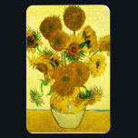 Ímã Van Gogh Sunflower Magnet<br><div class="desc">Magneta Van Gogh Sunflower. Pintura a óleo na canvas de 1888. Vase com Quinze Girassóis é um dos mais amados trabalhos da vida de Vincent Van Gogh. O brilhante uso dos amarelos evoca calmamente o fim do verão. Um presente de excelente para fãs de girassóis, Van Gogh, impressionismo, e arte...</div>