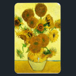 Ímã Van Gogh Sunflower Magnet<br><div class="desc">Magneta Van Gogh Sunflower. Pintura a óleo na canvas de 1888. Vase com Quinze Girassóis é um dos mais amados trabalhos da vida de Vincent Van Gogh. O brilhante uso dos amarelos evoca calmamente o fim do verão. Um presente de excelente para fãs de girassóis, Van Gogh, impressionismo, e arte...</div>
