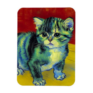 Ímã Van Gogh Tabby Cat