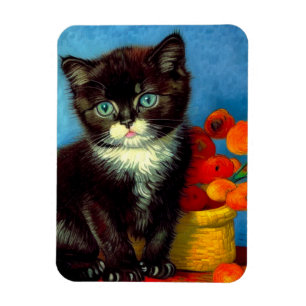 Ímã Van Gogh Tuxedo Cat
