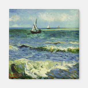 Imã Van Gogh - Um Barco de Pesca no Mar