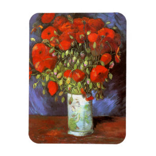 Ímã Van Gogh: Vase com Poppies vermelhos