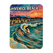 Van Gogh Venice Beach Surf California Retro Viagem