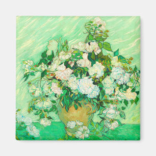 Imã Van Gogh White Roses