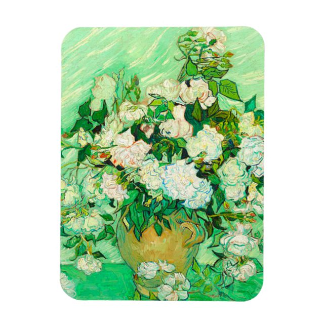 Ímã Van Gogh White Roses (Vertical)