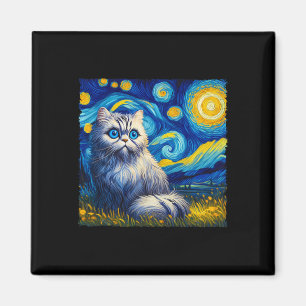 Imã Van Gogh's Starry Night inspirou Cat Lover Mãe Pai