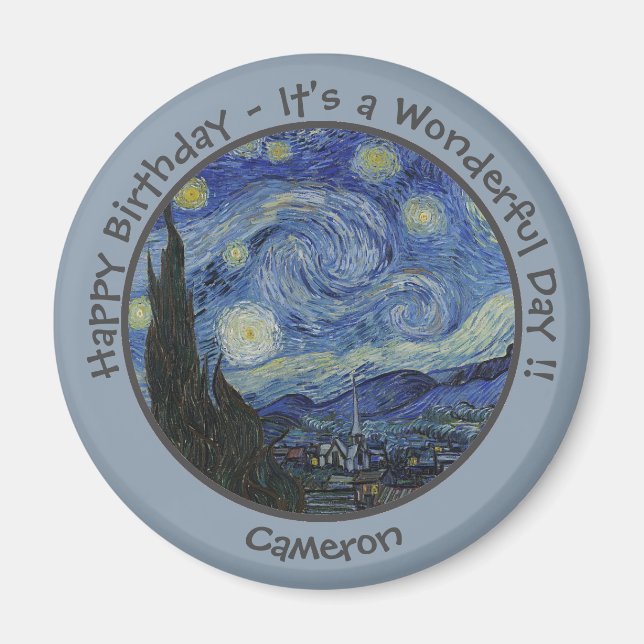 Imã van Gogh's The Starry Night Party Items Collection (Frente)