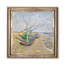 Van Gough Fish Boats Magnet