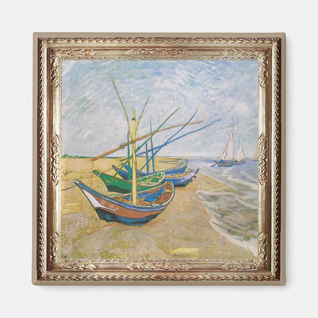 Imã Van Gough Fish Boats Magnet (Frente)