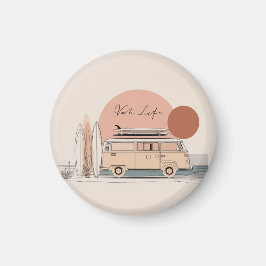 Imã Van Life Surf Van – Retro Beach Camper Aesthetic 