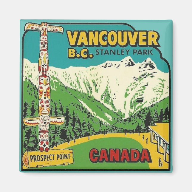 Imã Vancouver B.C. Magnet (Frente)