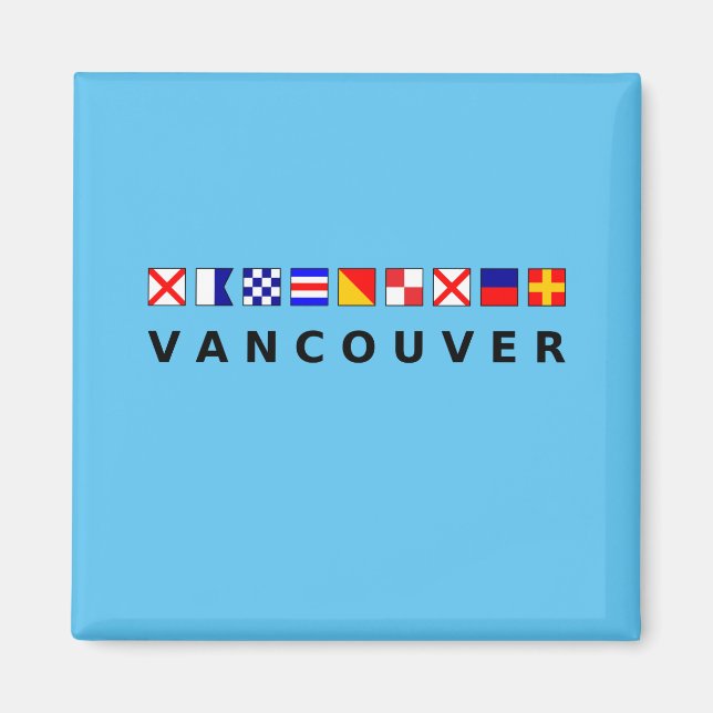 Imã Vancouver Canadá - Cor dos Sinalizadores de Navega (Frente)