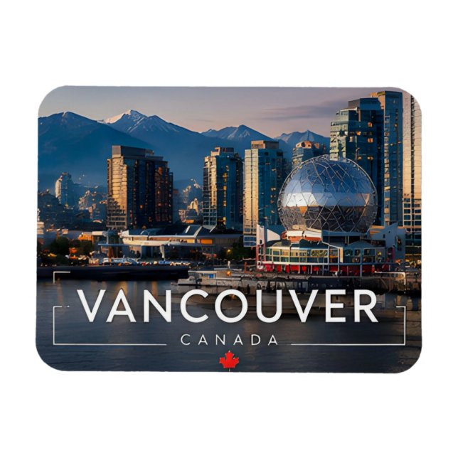 Ímã Vancouver Canadá Exploração da Cidade Canadense 🌴 (Horizontal)