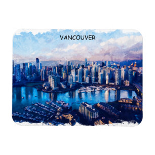 Ímã Vancouver Canada Panorama View