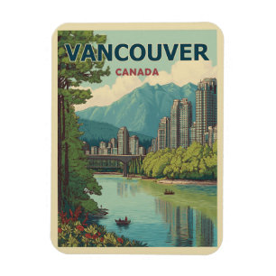 Ímã Vancouver Canada Viagem Art Vintage