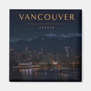 Imã Vancouver Canadá Vistas Noturnas da Montanha