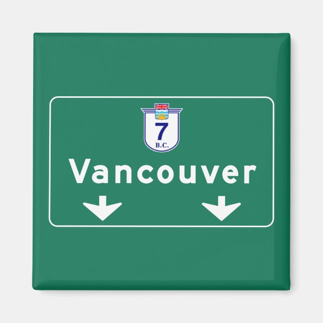 Imã Vancouver, canadense Road Sign (Frente)