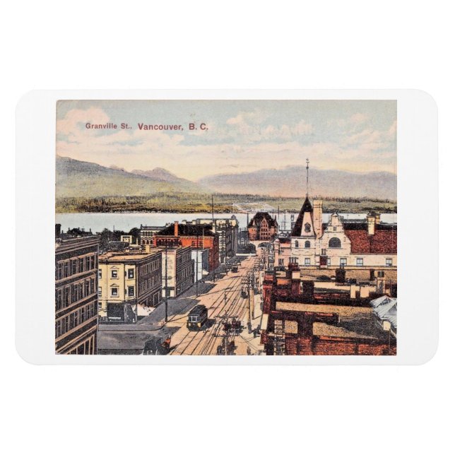 Ímã Vancouver, Colúmbia Britânica, Canadá 1908 Vintage (Horizontal)