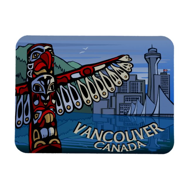 Ímã Vancouver Souvenir Magnet Totem Pole - Presente (Horizontal)