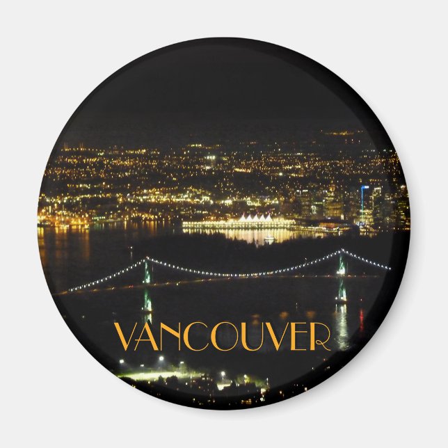 Imã Vancouver Souvenir Magnets Magnetos Personalizados (Frente)