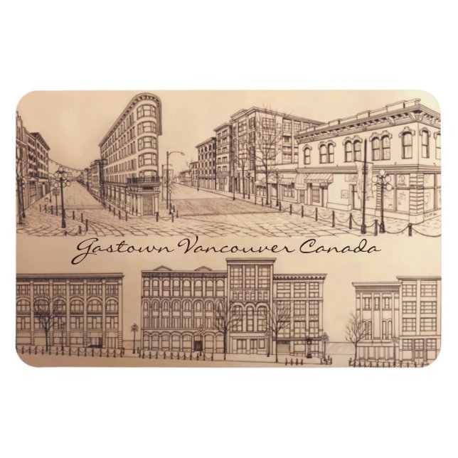 Ímã Vancouver Souvenir Personalizado Magnet Gastown (Horizontal)