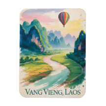Vang Vieng Laos Balão de Ar Quente Viagem