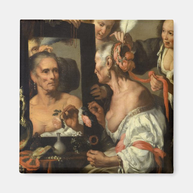 Imã Vanitas, a antiga coquete de Bernardo Strozzi (Frente)