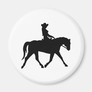 Imã Vaqueira que monta seu cavalo