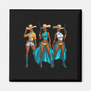 Imã Vaqueira Rodeio Western Meninas Negras Juneteenth