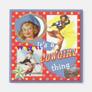 Imã Vaqueiras do vintage que Roping a coisa da