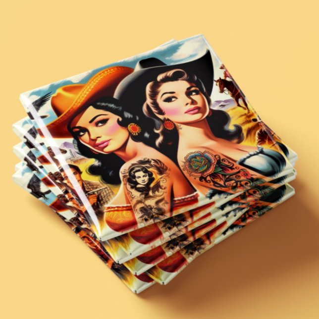 Imã Vaqueiras Tatuadas Vintage (Criador carregado)