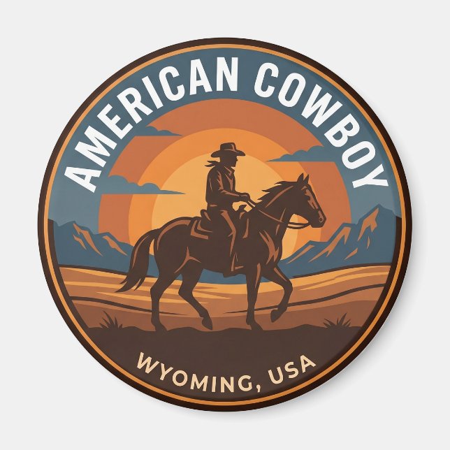 Imã Vaqueiro Americano Wyoming (Frente)
