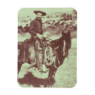 Ímã Vaqueiro de Montana, c.1880 (foto de b/w)