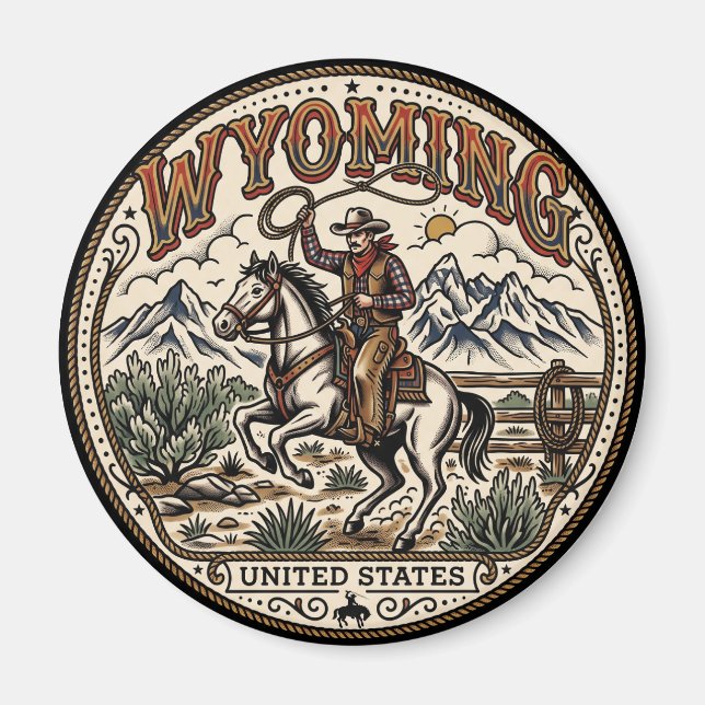 Imã Vaqueiro no Wyoming (Frente)