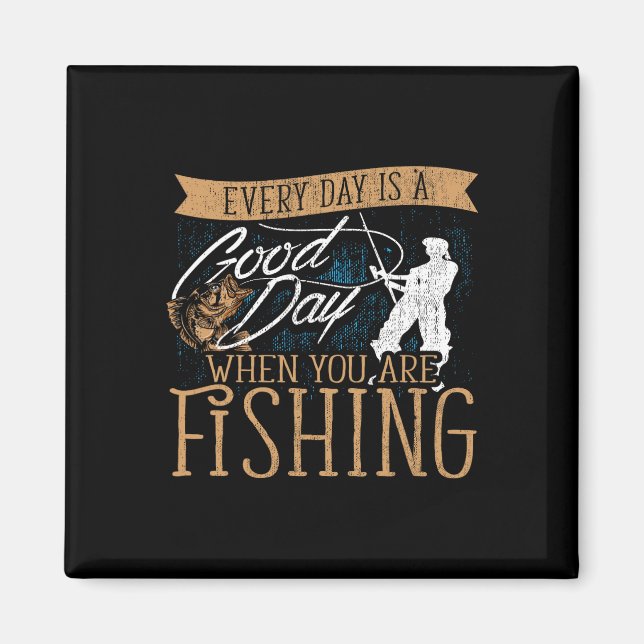 Imã Vara de Pesca Engraçada Peixe - Pescador  (Frente)