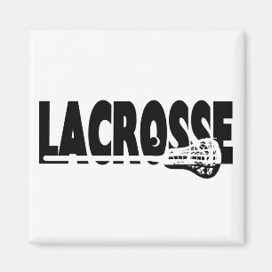 Imã Vara do Lacrosse preto e branco