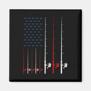 Imã Varas de Pesca Bandeira Americana
