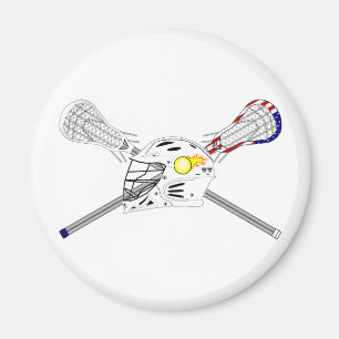Imã Varas do Lacrosse com capacete