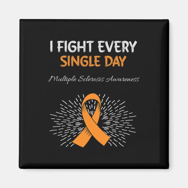 Imã Várias Esclerose Diária Sensibilização Laranja Rib (Frente)