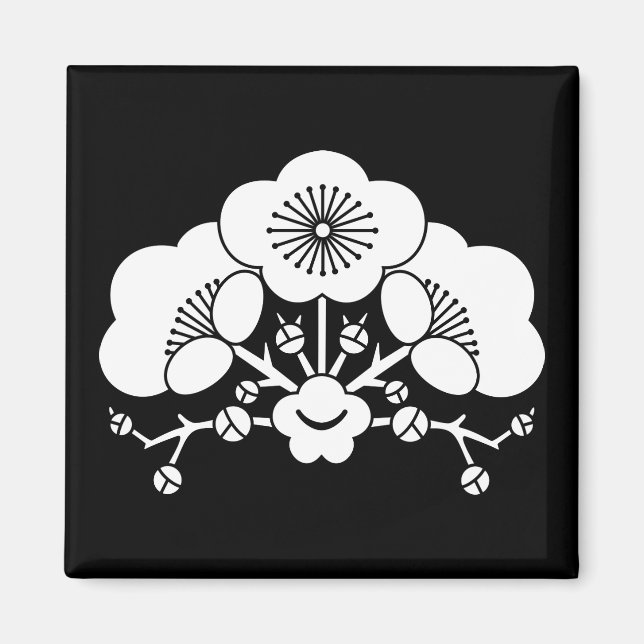 Imã Várias floridas de ameixa (Frente)