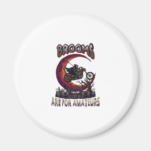 Imã Varredores Amadores Moto Grim Reaper Halloween R (Frente)