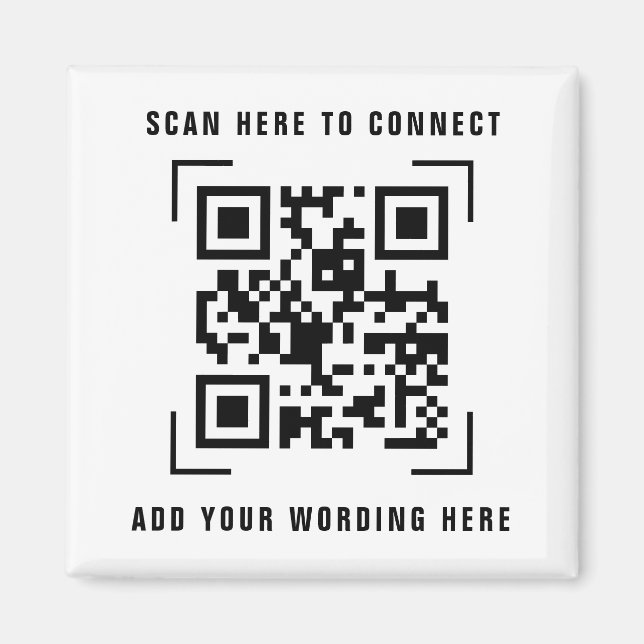 Imã Varredura de Código QR | Ímã Promocional de Logoti (Frente)