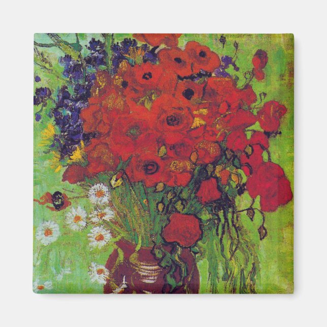 Imã Vase com Cornflower e Poppies, Van Gogh (Frente)